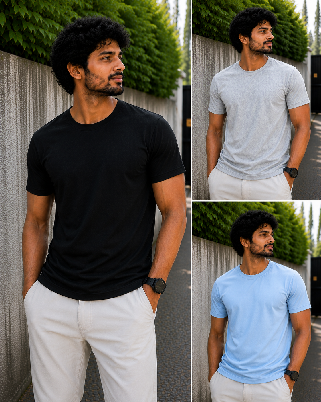 Solid T-shirt Combo 17