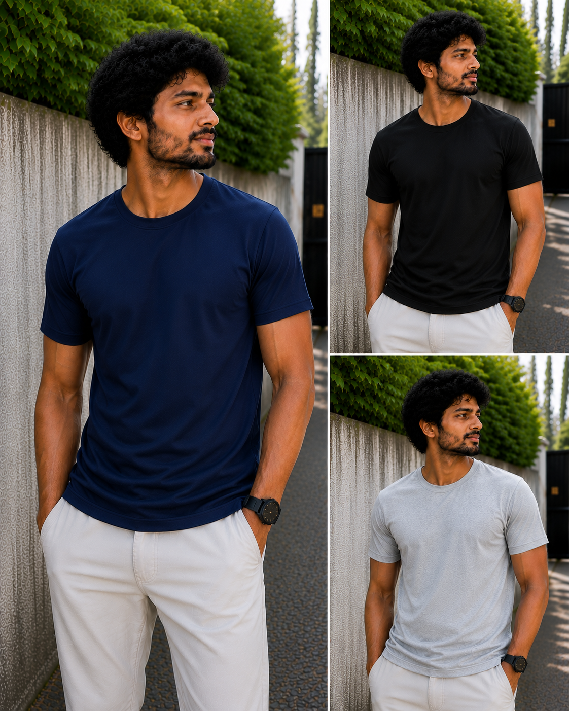 Solid T-shirt Combo 18