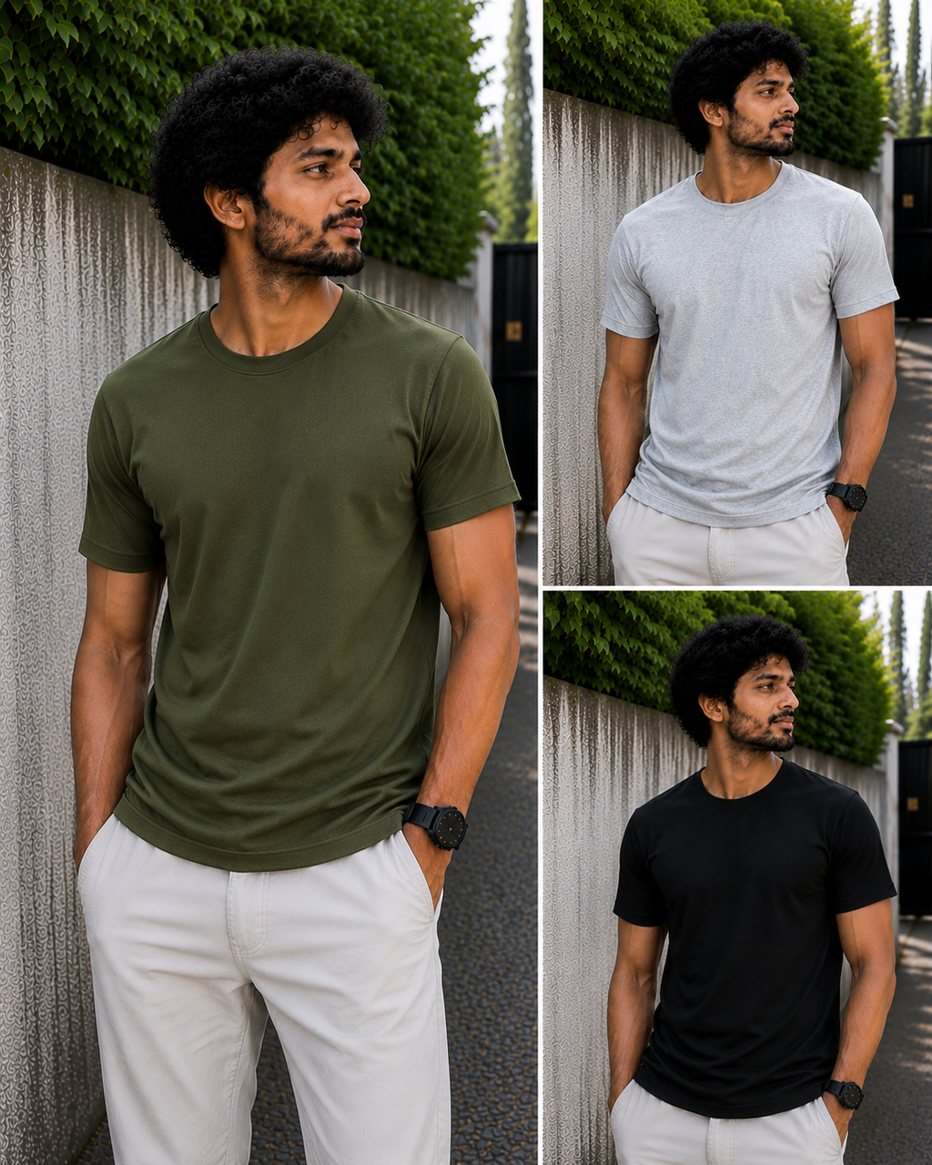 Solid T-shirt Combo 19