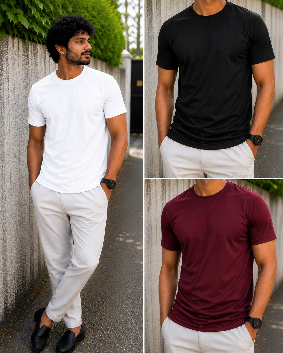 Solid T-shirt Combo 3