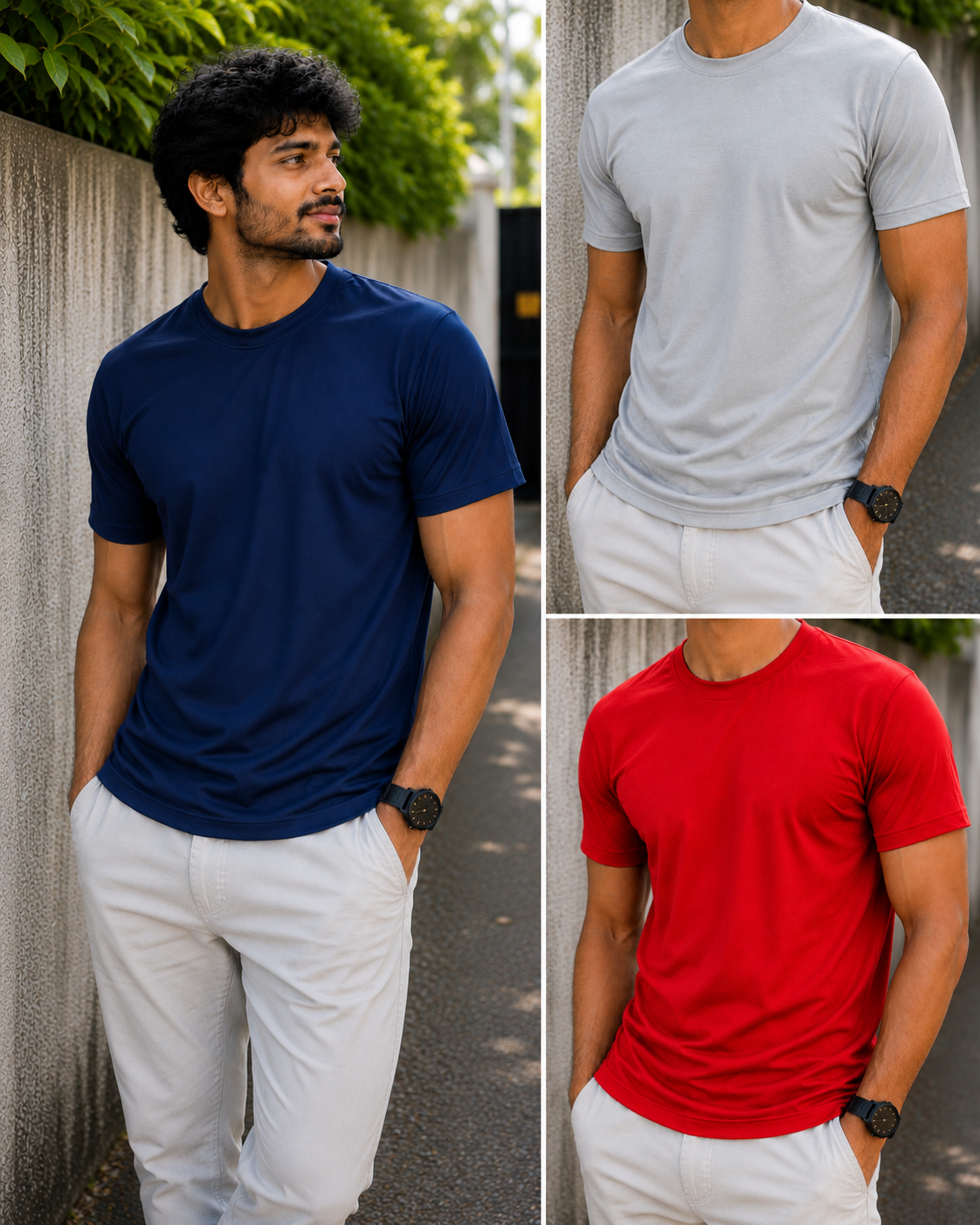 Solid T-shirt Combo 4